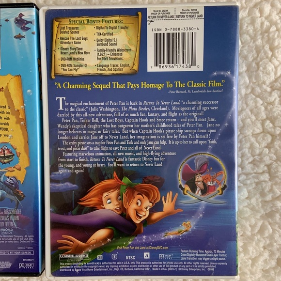 🦩Bundle of kids video DVDs: The Reef and Return to Neverland - Picture 4 of 5